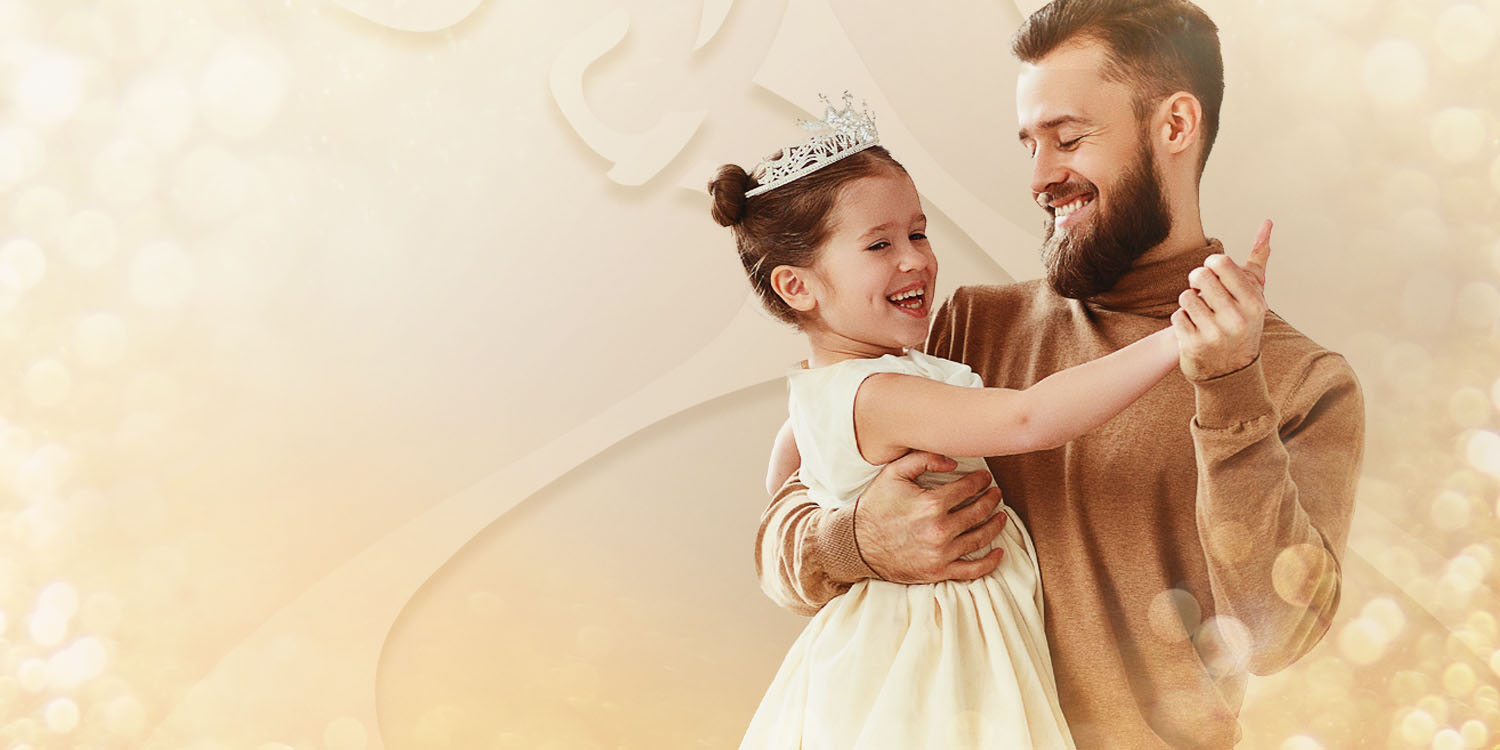 Father and Daughter dancing together on Father's Day